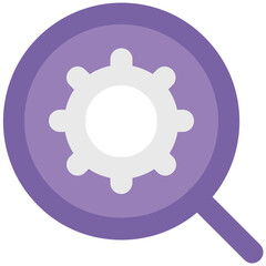 Check out icon vector of magnifier setting 