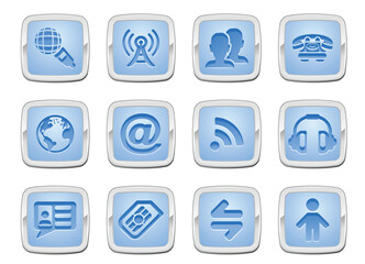 illustration of a communication icon set series