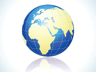 abstract glossy globe icon vector illustration