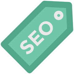 Modern icon design of SEO tag 