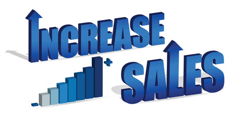 Increase Sales chart and text. Vector file also available. / Increase Sales