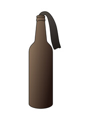 vector illustration of a Molotov cocktail bottle 