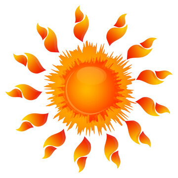 illustration of abstract sun on white background