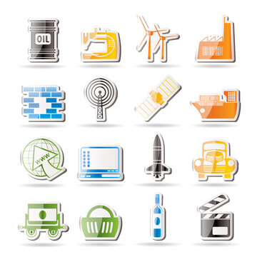 Simple Business and industry icons- vector icon set