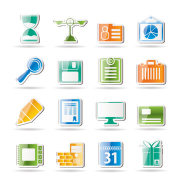 Business and office icons -  vector icon set