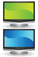 A pair of 3D Flat Screen Televisions.