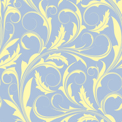 Seamless pattern from   yellow plants(can be repeated and scaled in any size)