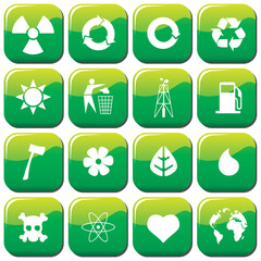 vector collection of environmental icons