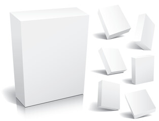 Blank 3d boxes ready to use in your designs.