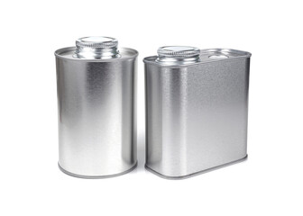 silver metal box packaging for tea or coffee