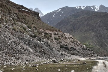 The Fann Mountains  in western region of Tajikistan - 608052984