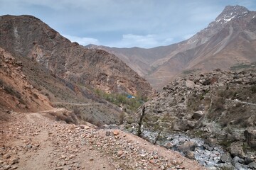 The Fann Mountains  in western region of Tajikistan - 608053349
