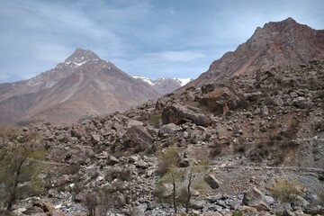 The Fann Mountains  in western region of Tajikistan - 608053388