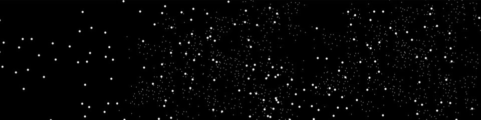 Abstract black background with white dots texture. Abstract sky with stars. Vector illustration.