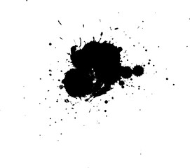 black dropped ink splatter splash watercolor grunge graphic element