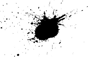 black dropped ink splatter splash watercolor grunge element graphic
