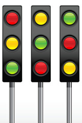 illustration of traffic signal icon on white background