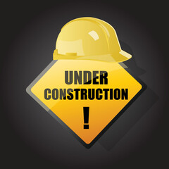 illustration of under construction banner