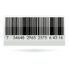 illustration of bar code on white background