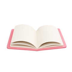 3d book. minimal school icon. isolated on background, icon symbol clipping path. 3d render illustration
