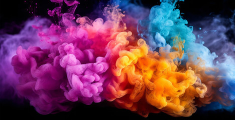 Fototapeta premium colorful smoke background. generative ai