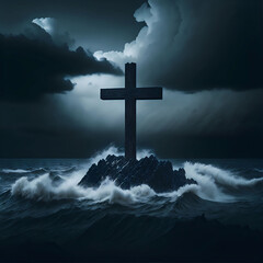 cross in the storm, cross in the sea