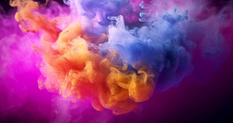 Fototapeta premium colorful smoke background. generative ai