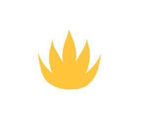 Flame symbol zen passion logo design