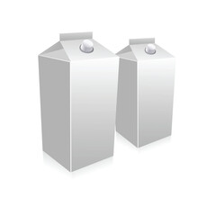 illustration of milk carton on white background