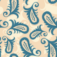 vector seamless paisley pattern. clipping mask