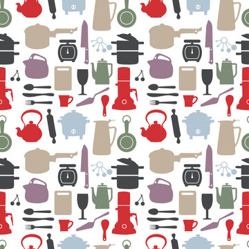 seamless kitchen pattern,vector illustration