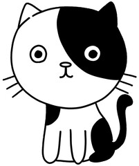 Cartoon character cute cat