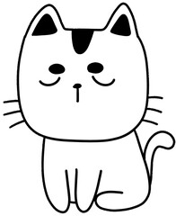 Cartoon character cute cat