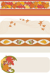 Fototapeta na wymiar Vector art in Illustrator 8. Four banners in DIFFERENT STYLES for all your projects. All objects are complete images and can be separated and/or rearranged. Little details and plenty of copy space.