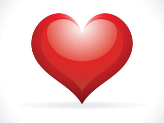 abstract glossy heart icon vector illustration