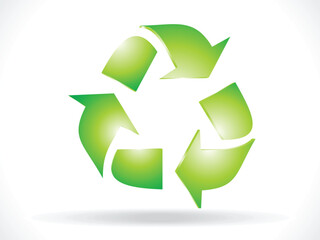 Obraz premium abstract recycle icon vector illustration