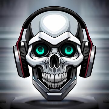 Skeleton listen music 