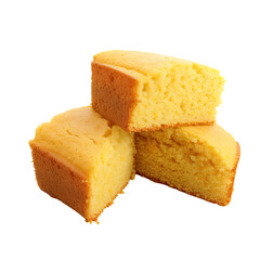 cornbread isolated on a transparent background