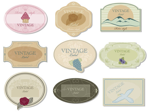 Vector vintage label set