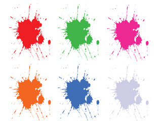 vector eps10 illustration of splashes in different colors