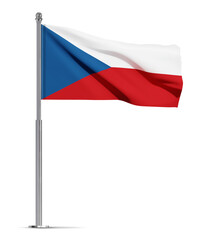 Flag of Czech Republic isolated on white background. EPS10 vector