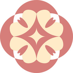 Beautiful Lace Tile Graphics and Icons, Floral Art and Cutouts with Totem and Geometric Vector Design Elements