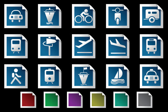 Transportation and Vehicle icons Photo frame series