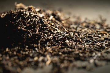 dried leaf tea close-up