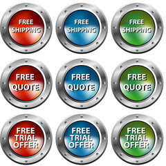 An image of free chrome rivet buttons.