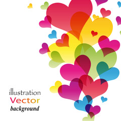 hearts background vector  Illustration for your design