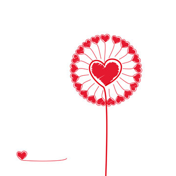 Love Flower Illustration for your design.