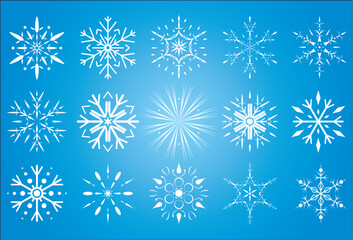 Fototapeta na wymiar Snowflakes - Vector