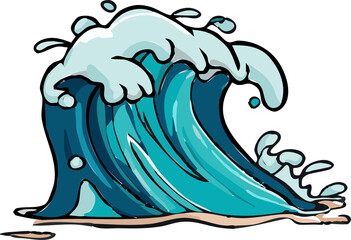 Tsunami png graphic clipart design