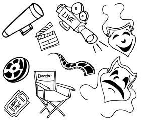 An image of movie items.